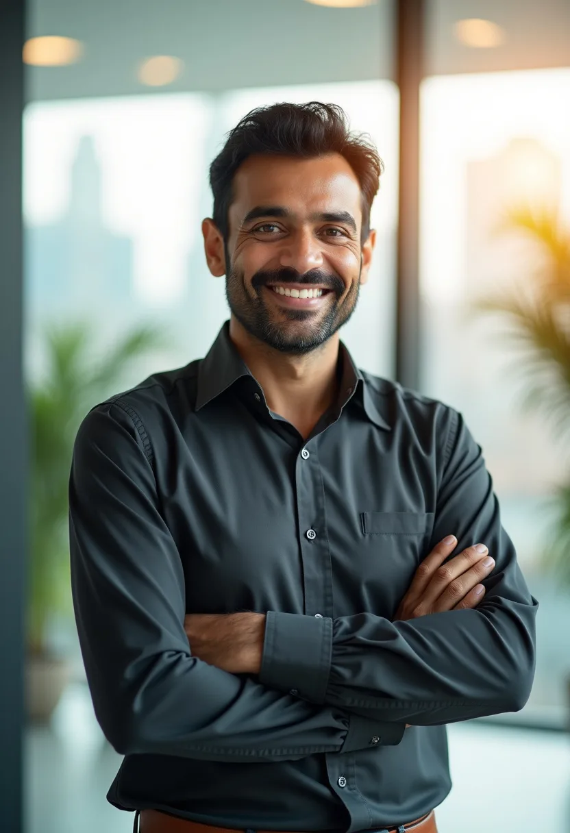 A digital marketing strategist in a modern Chennai office