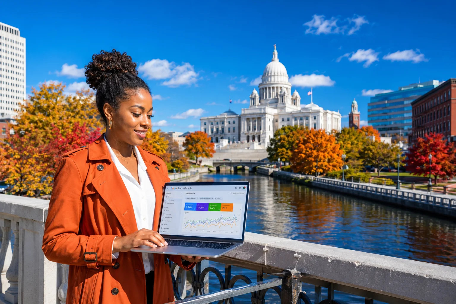 Providence RI downtown and waterfront, the knowledge-economy capital where Brown, RISD, and a dense small business scene converge